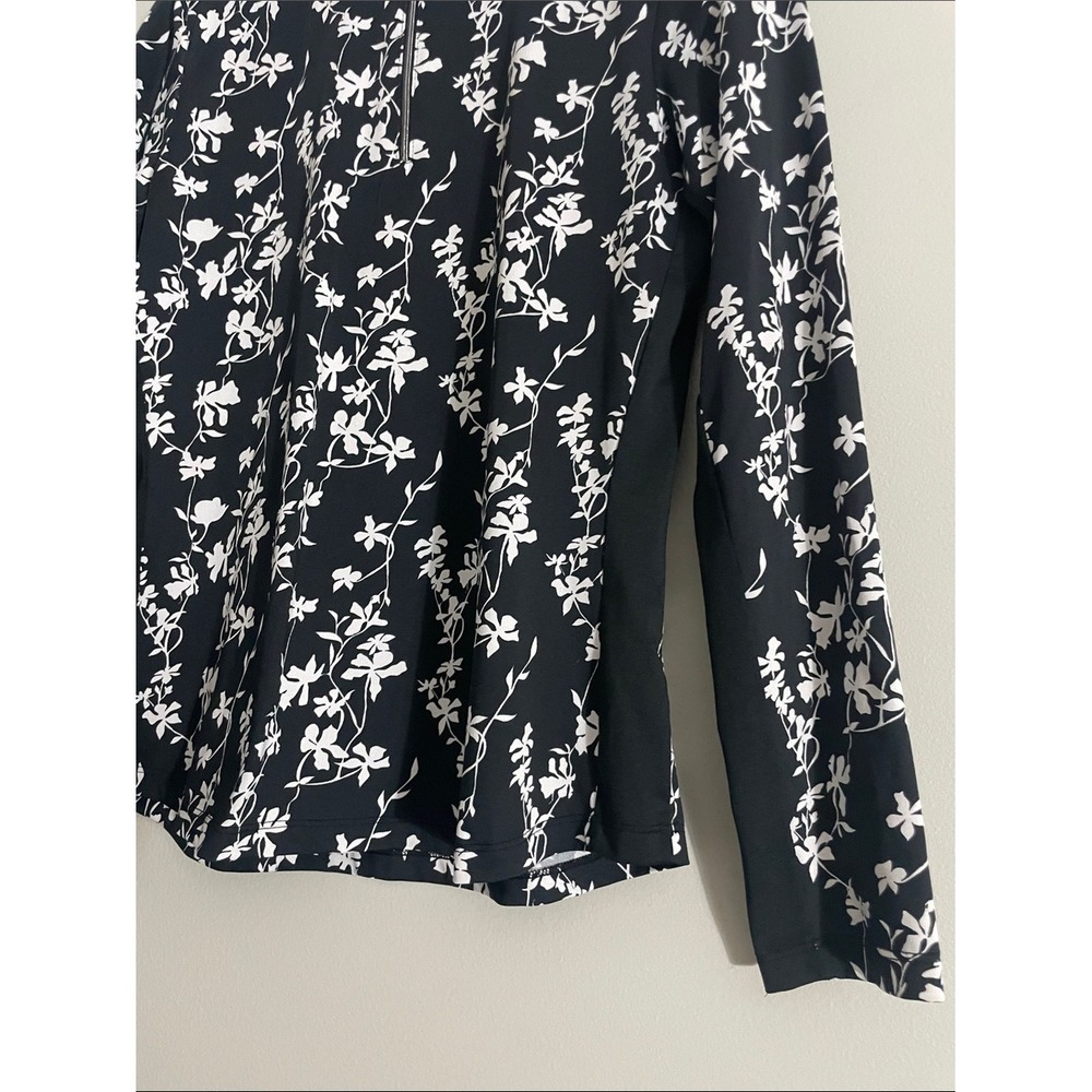 Tail Pullover Polyester Floral Quarter Zip Longsleeve Small Golf Top - Picture 9 of 13
